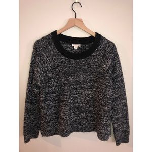 Merona black and white scoop neck  sweater